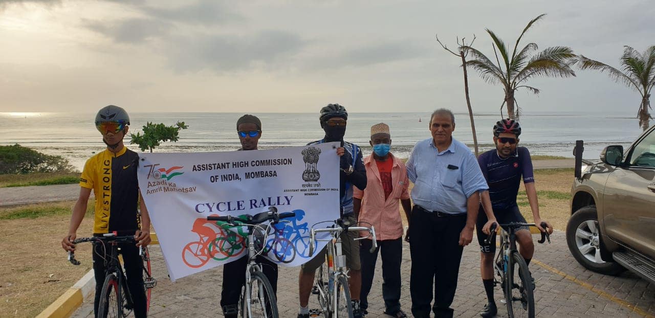 A Cycle Rally organized by Assistant High Commission of India Mombasa on 29.01.2022