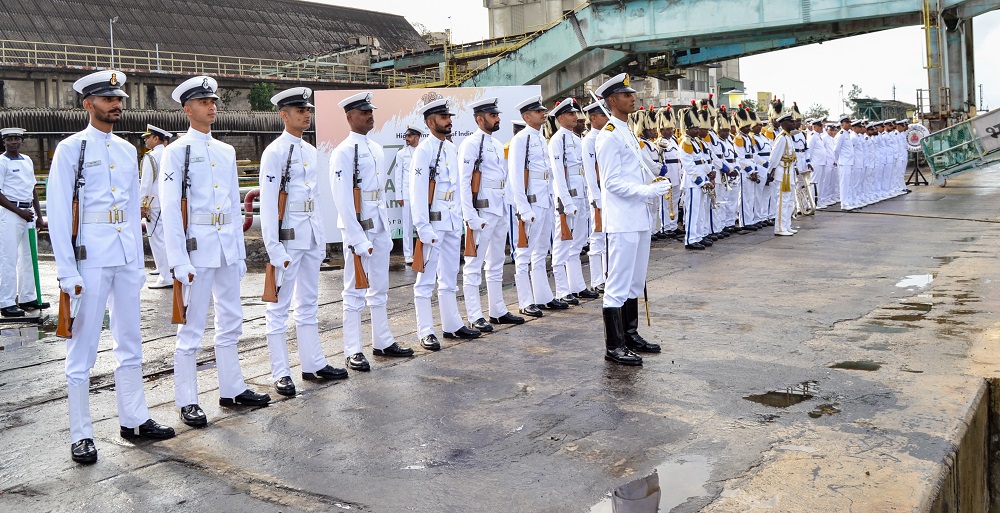 Special ceremonial celebrations of Independence Day 2022 #AzadiKaAmritMahotsav in Kenya on board Indian Naval Ship TABAR 